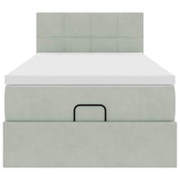 Struttura Letto Pouf con Materasso 80x200 cm in Velluto 3311735