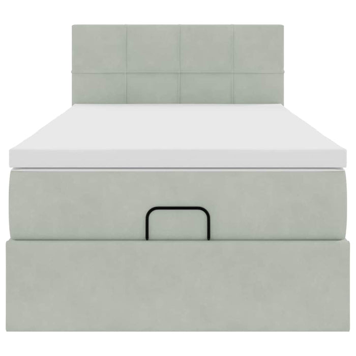 Struttura Letto Pouf con Materasso 80x200 cm in Velluto 3311735