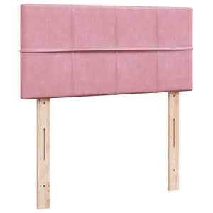 vidaXL Struttura Letto Pouf con Materasso Rosa 80x200 cm Velluto