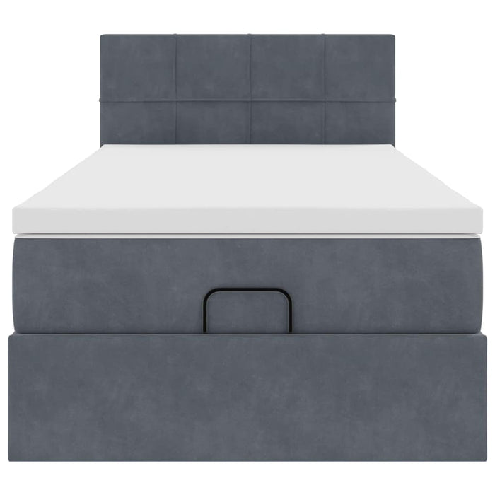 Struttura Letto Pouf con Materasso 90x190 cm in Velluto 3311742