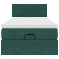 vidaXL Struttura Letto Pouf con Materasso 90x190 cm in Velluto