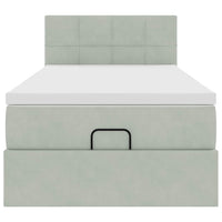 vidaXL Struttura Letto Pouf con Materasso 90x200 cm in Velluto