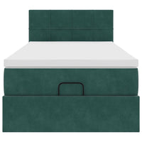 vidaXL Struttura Letto Pouf con Materasso 90x200 cm in Velluto