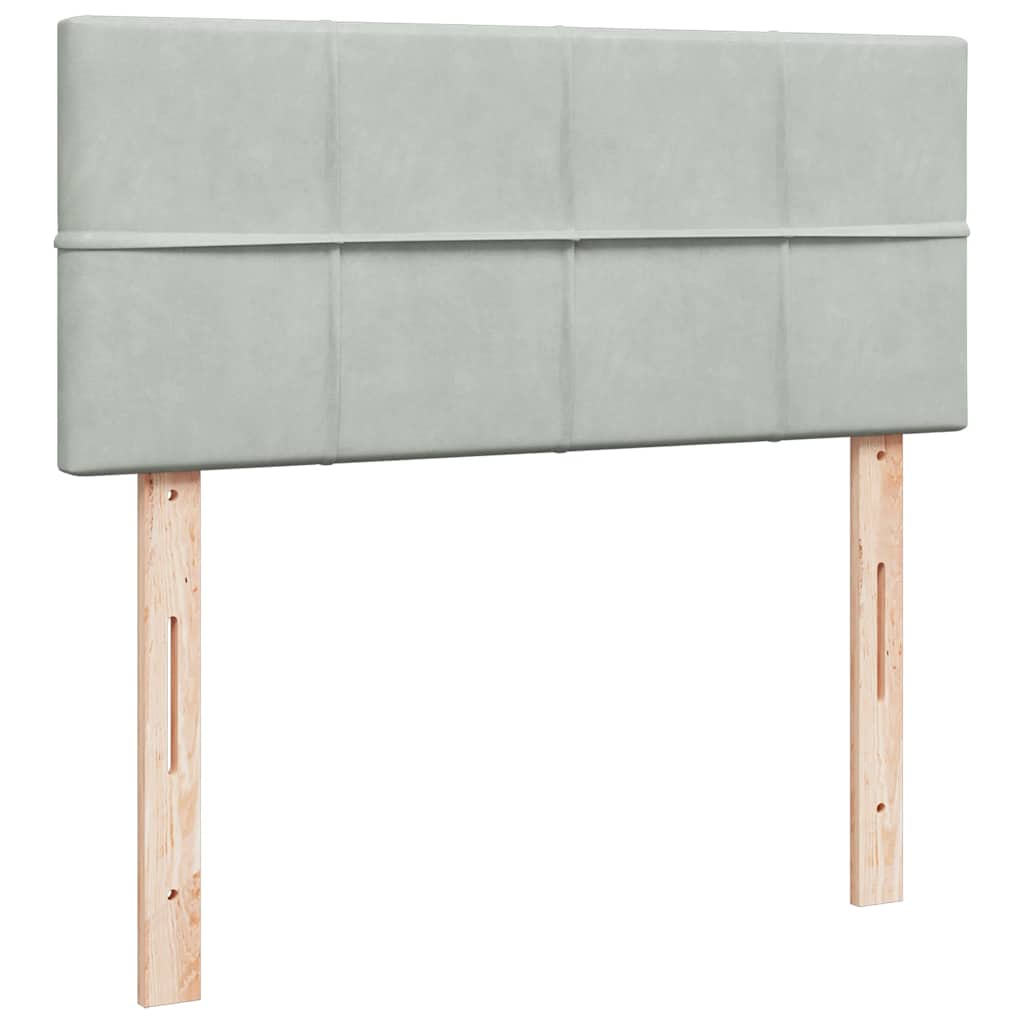 vidaXL Pouf Letto con Materasso Grigio Chiaro 120x190 cm in Velluto