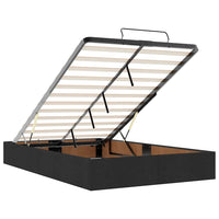 Pouf Letto con Materasso Nero 120x190 cm Velluto