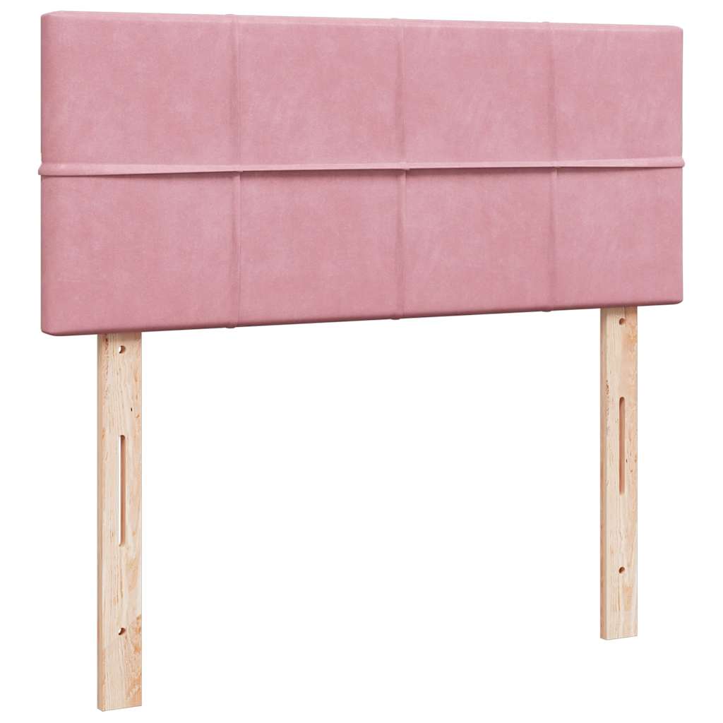 vidaXL Pouf Letto con Materasso Rosa 120x190 cm Velluto