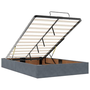 vidaXL Struttura Letto Pouf con Materasso 120x200 cm Velluto