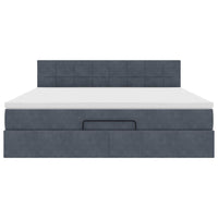 vidaXL Struttura Letto Pouf con Materasso 180x200 cm in Velluto