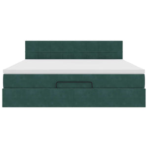 vidaXL Struttura Letto Pouf con Materasso 180x200 cm in Velluto