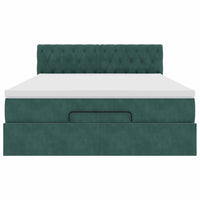 Struttura Letto Pouf con Materasso 140x190 cm in Velluto 3311846