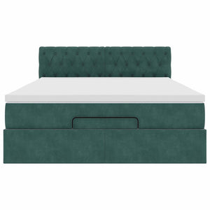 Struttura Letto Pouf con Materasso 140x190 cm in Velluto 3311846