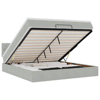 vidaXL Struttura Letto Pouf con Materasso 180x200 cm in Velluto