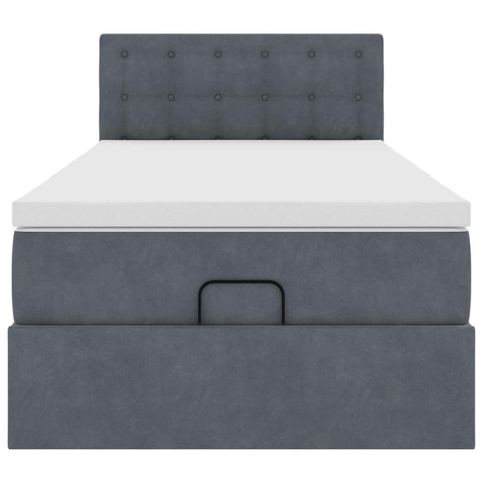 vidaXL Struttura Letto Pouf con Materasso 180x200 cm in Velluto