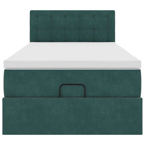 vidaXL Struttura Letto Pouf con Materasso 90x200 cm in Velluto