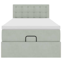 vidaXL Struttura Letto Pouf con Materasso 100x200 cm Velluto