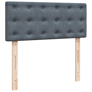 vidaXL Pouf Letto con Materasso Grigio Scuro 120x190 cm Velluto