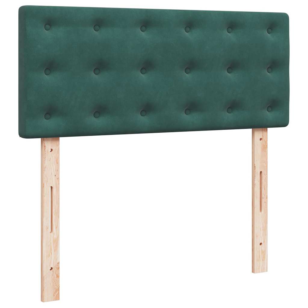 vidaXL Pouf Letto con Materasso Verde Scuro 120x190 cm Velluto