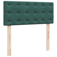 vidaXL Pouf Letto con Materasso Verde Scuro 120x190 cm Velluto