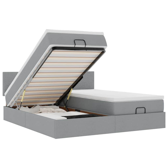 Struttura Letto Pouf con Materassi 160x200 cm in Tessuto 3311966