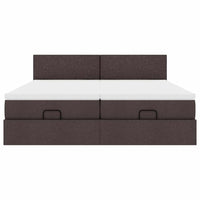 vidaXL Struttura Letto Pouf con Materassi 160x200 cm in Tessuto