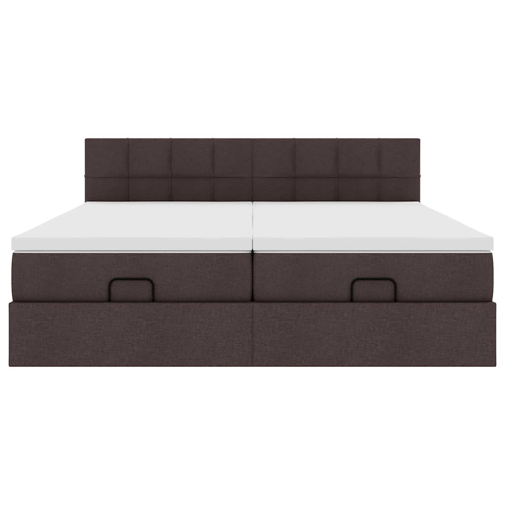 Struttura Letto Pouf con Materassi 160x200 cm in Tessuto 3311990