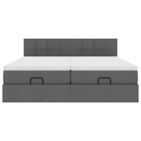 vidaXL Struttura Letto Pouf con Materassi 200x200 cm in Tessuto