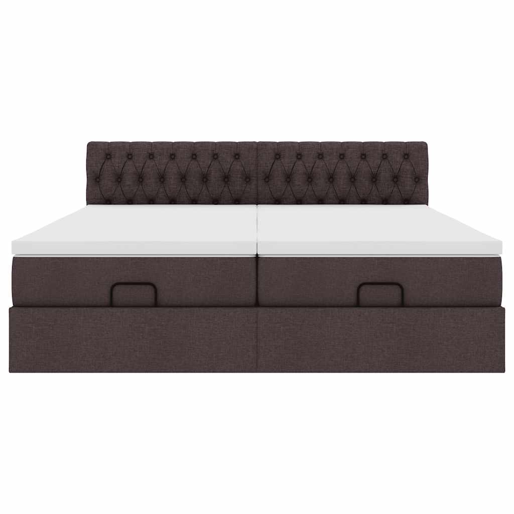 Struttura Letto Pouf con Materassi 160x200 cm in Tessuto 3312011