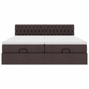 Struttura Letto Pouf con Materassi 160x200 cm in Tessuto 3312011