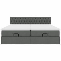 vidaXL Struttura Letto Pouf con Materassi 180x200 cm in Tessuto