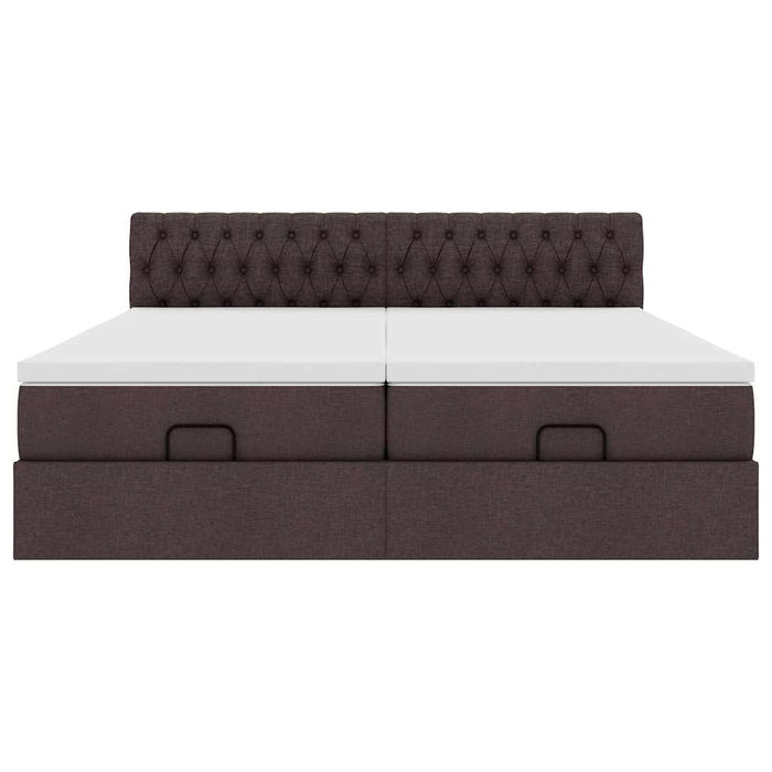 Struttura Letto Pouf con Materassi 180x200 cm in Tessuto