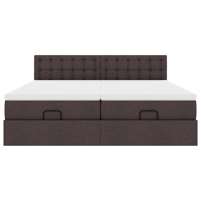 Struttura Letto Pouf con Materassi 160x200 cm in Tessuto 3312032