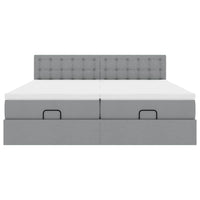 vidaXL Struttura Letto Pouf con Materassi 180x200 cm in Tessuto