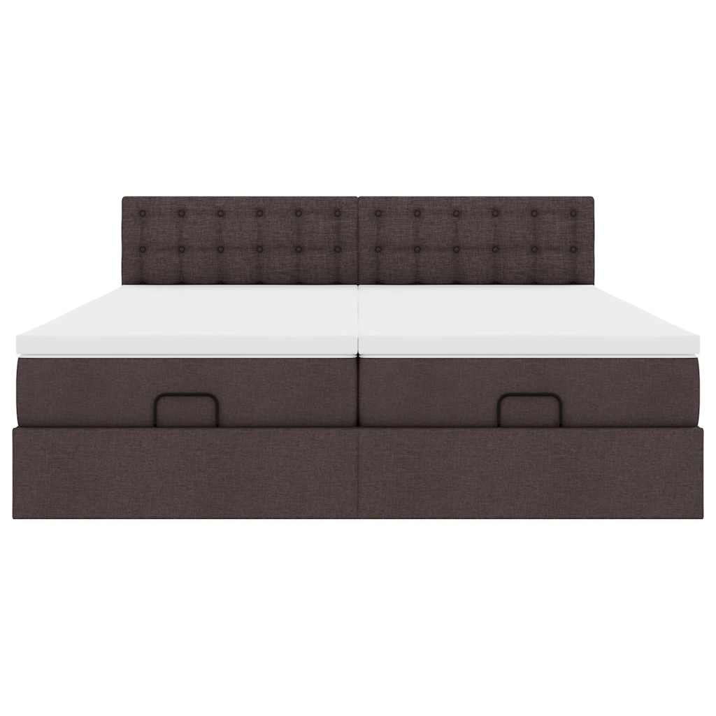 Struttura Letto Pouf con Materassi 180x200 cm in Tessuto 3312039