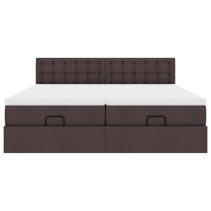 Struttura Letto Pouf con Materassi 180x200 cm in Tessuto 3312039