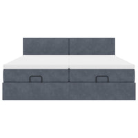 Struttura Letto Pouf con Materassi 180x200 cm Velluto 3312057