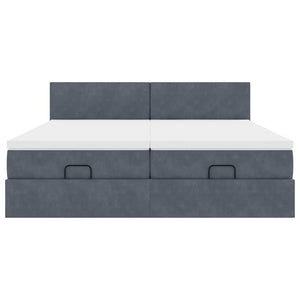 Struttura Letto Pouf con Materassi 180x200 cm Velluto 3312057