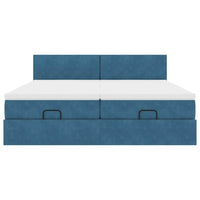 vidaXL Struttura Letto Pouf con Materassi 180x200 cm Velluto