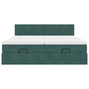 Struttura Letto Pouf con Materassi 200x200 cm Velluto 3312065