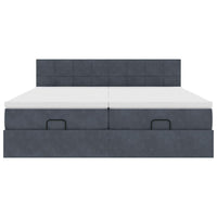 vidaXL Struttura Letto Pouf con Materassi 180x200 cm Velluto