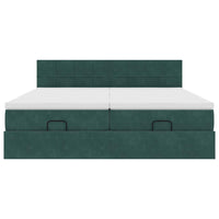 vidaXL Struttura Letto Pouf con Materassi 180x200 cm Velluto