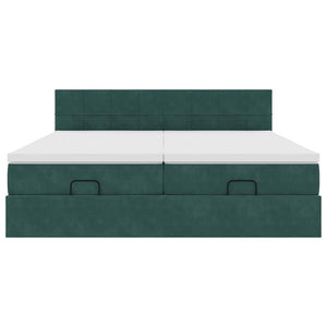 Struttura Letto Pouf con Materassi 200x200 cm Velluto 3312083