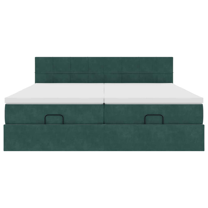 Struttura Letto Pouf con Materassi 200x200 cm Velluto 3312083