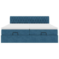 vidaXL Struttura Letto Pouf con Materassi 180x200 cm Velluto