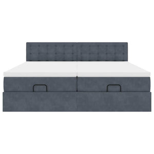 vidaXL Struttura Letto Pouf con Materassi 180x200 cm Velluto