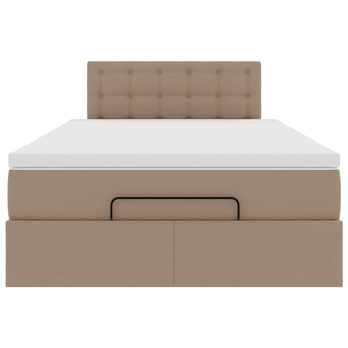 vidaXL Struttura Letto Pouf con Materasso 120x200 cm Similpelle