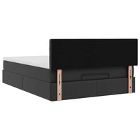 Pouf Letto con Materassi e LED Nero 140x190cm Similpelle 3312152