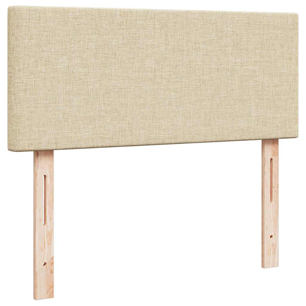 vidaXL Pouf Letto con Materasso e LED Crema 120x190cm in Tessuto