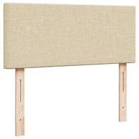 vidaXL Pouf Letto con Materasso e LED Crema 120x190cm in Tessuto