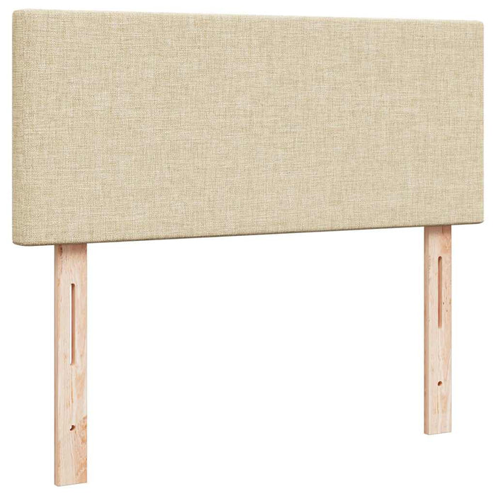 vidaXL Pouf Letto con Materasso e LED Crema 120x190cm in Tessuto