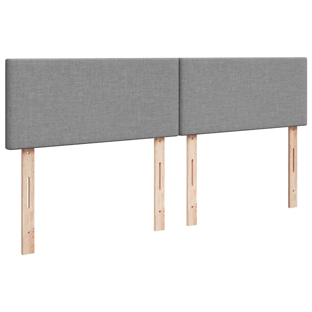 Pouf Letto con Materasso Grigio Chiaro 160x200 cm in Tessuto 3312236